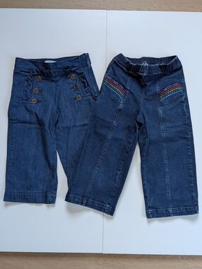 Hanna Andersson And Janie and Jack Girls Jeans Set of 2 4/5